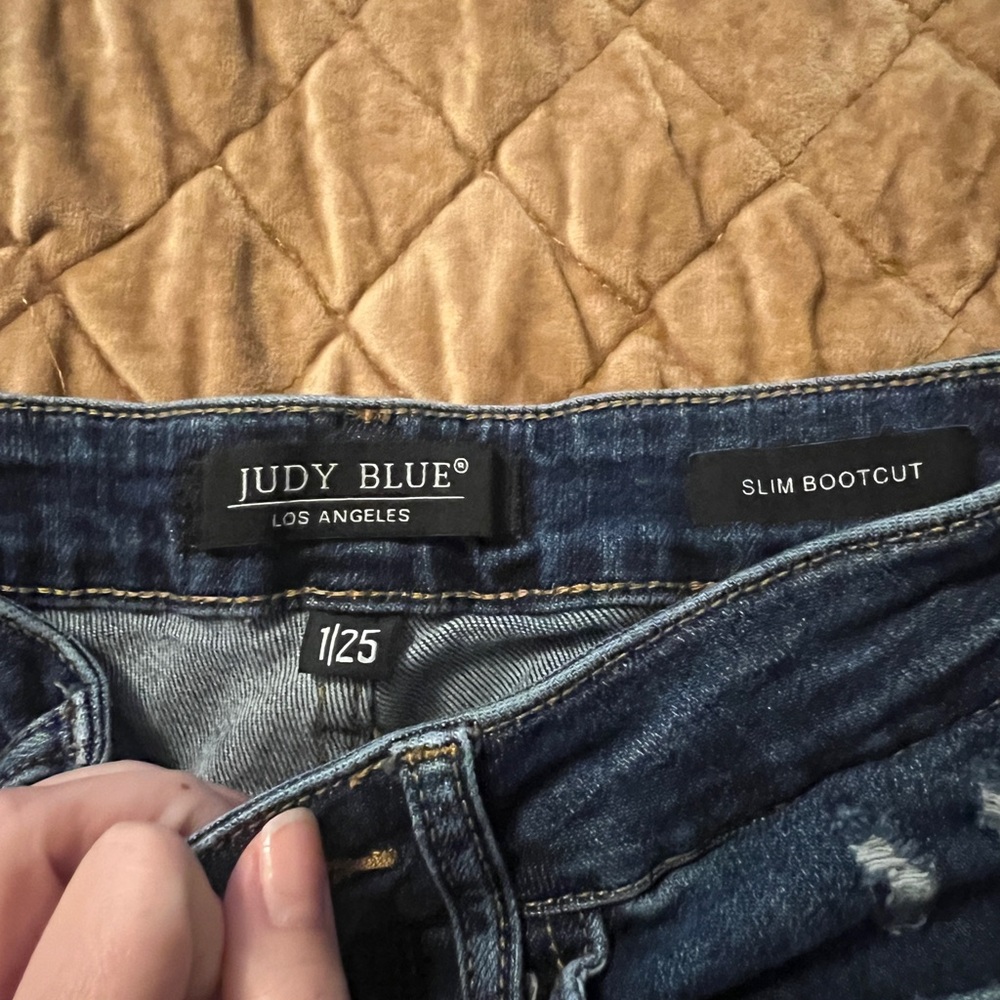 Judy Blue Women's Slim Bootcut Jeans - Dark Blue